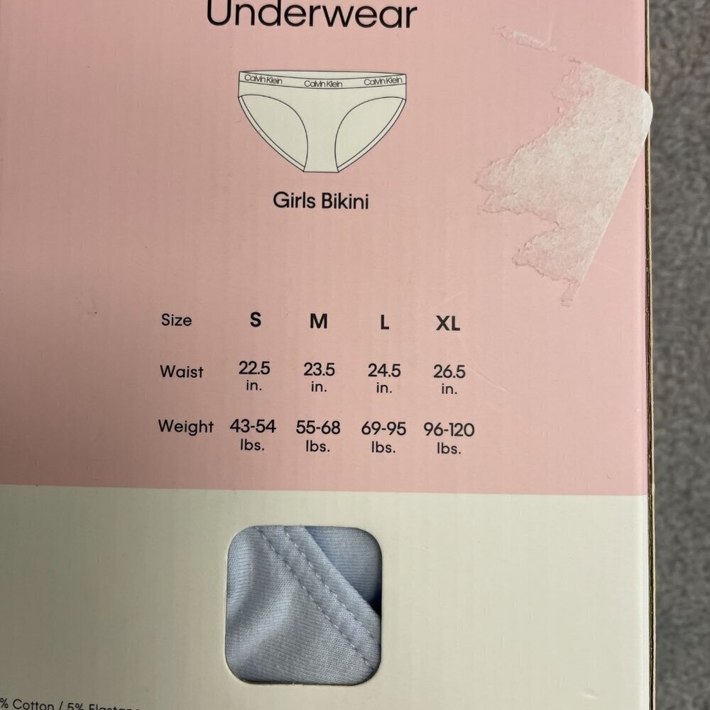 NEW Calvin Klein Girls Small 7 Pack Bikini Underwear Cotton Stretch Multicolor - Picture 4 of 5